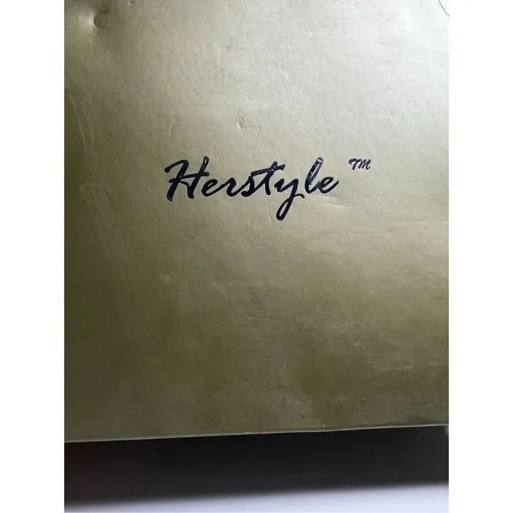 Herstyle Black Suede Peep Toe Stiletto Heels Size 9